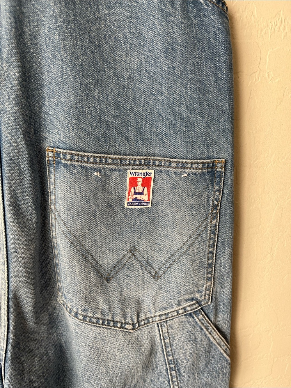Wrangler Casey Jones Denim Western In Control Wide Leg Denim Overalls Size small - Picture 7 of 11